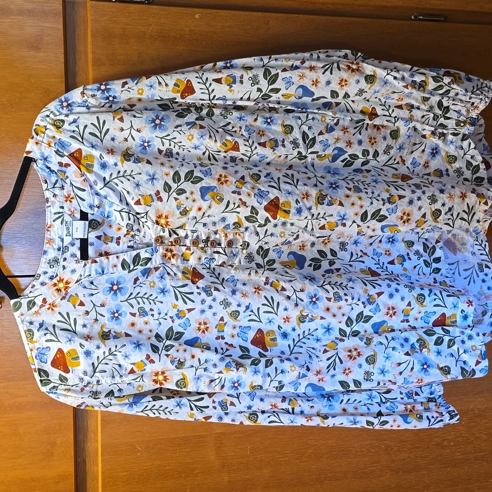 Vintage Blur Floral Print Tunic